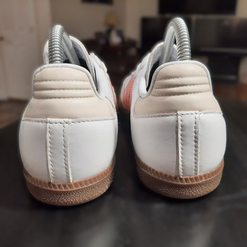 Adidas Samba 🚺 Women's Size 8 OG Cloud White Wonder Mauve Tan Gum JI2677 Shoes - Picture 8 of 16